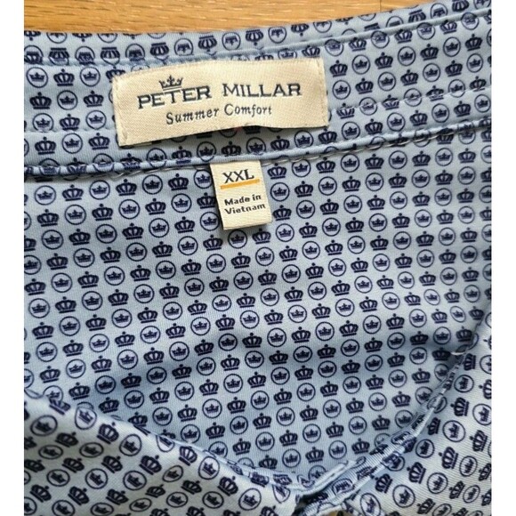 Peter Millar Summer Comfort President Cup Golf Polo Shirt Men XXL All Over Print - Picture 2 of 8